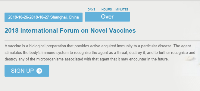 2018 International Forum on Novel Vaccines