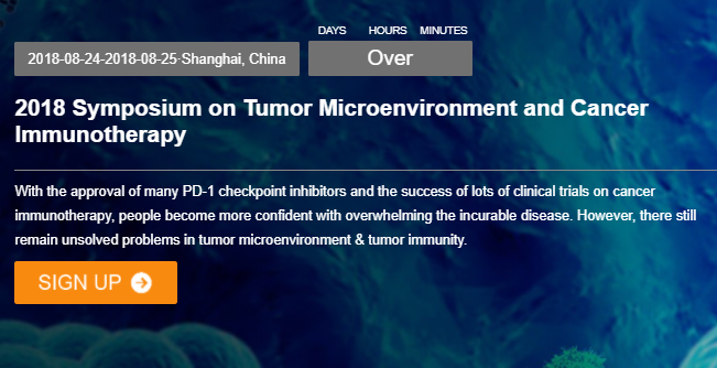 2018 Symposium on Tumor Mi<font>CRO</font>environment and Cancer Immunotherapy